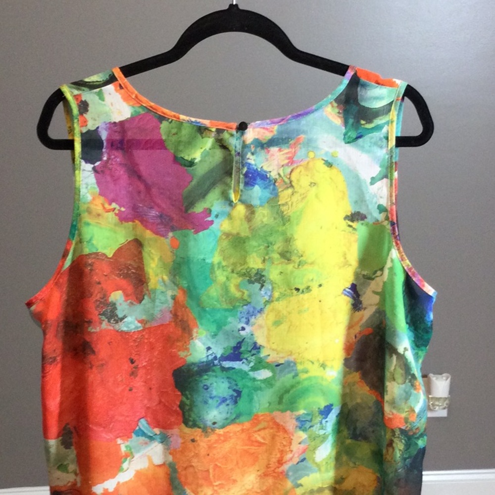 18/20 Lane Bryant Colorful Boho Abstract Print Sleeveless Top - Picture 6 of 14
